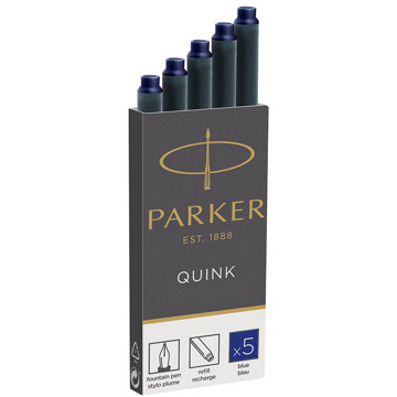 Parker inktpatronen Quink permanent blue  5stuks