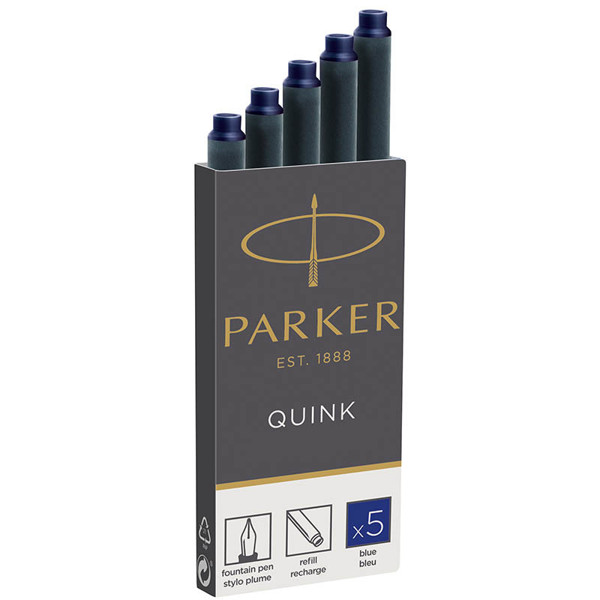 Parker inktpatronen Quink washable blue   5stuks