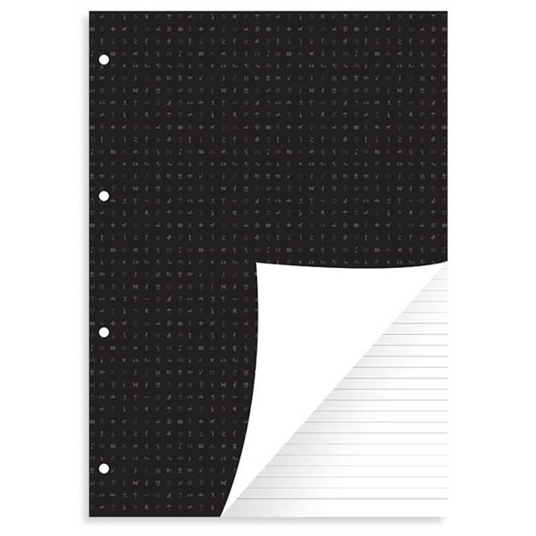 filofax A4 papier gelijnd in blok wit