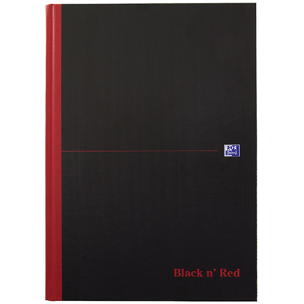 notitieboek Oxford Black&Red A4 gelijnd 96vel 90gr