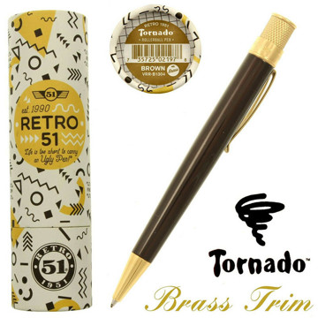 Retro 51 Tornado Brass Classic Lacquer Brown