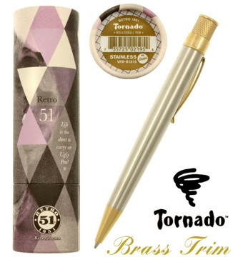 Retro 51 Tornado Brass Classic Lacquer Stainless