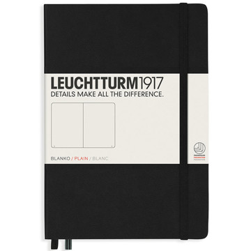 LEUCHTTURM1917 Medium A5 notitieboek Black blanco