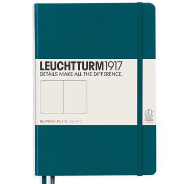 LEUCHTTURM1917 Medium A5 notitieboek Pacific Green blanco