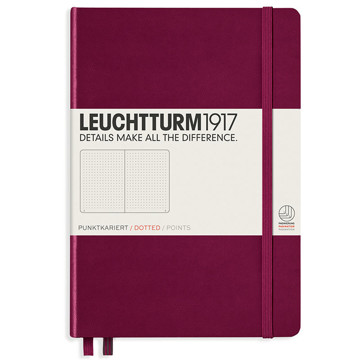 LEUCHTTURM1917 Medium A5 notitieboek Port Red dotted