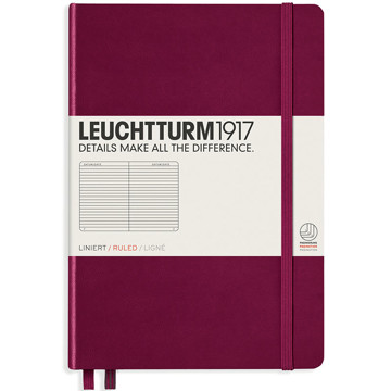 LEUCHTTURM1917 Medium A5 notitieboek Port Red gelijnd