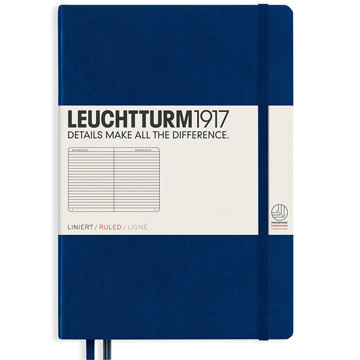 LEUCHTTURM1917 Medium A5 notitieboek Navy gelijnd