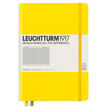 LEUCHTTURM1917 Medium A5 notitieboek Lemon geruit