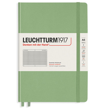 LEUCHTTURM1917 Medium A5 notitieboek Sage geruit