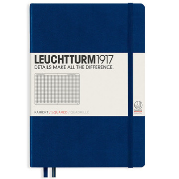 LEUCHTTURM1917 Medium A5 notitieboek Navy geruit