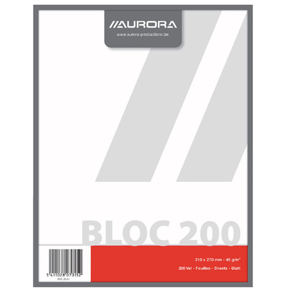 kladblok Aurora  270X210mm 200vel blanco