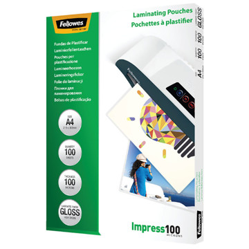 lamineerhoes Fellowes A4 100stuks 2x100micron glanzend - Impress100