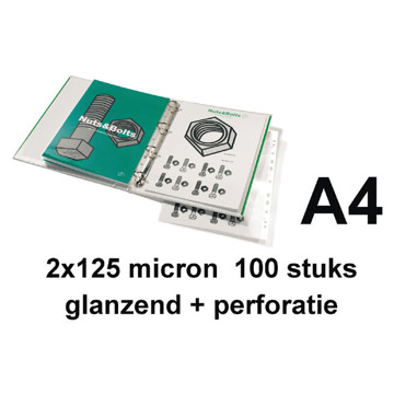 Afbeeldingen van lamineerhoes GBC A4      100stuks 2x125micron glanzend - 11 gaats