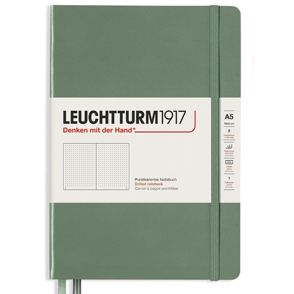 LEUCHTTURM1917 Medium A5 Smooth Colour notitieboek Olive dotted