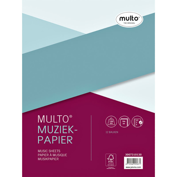 interieur 23r  Multo muziekpapier    50vel