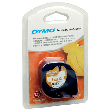 lettertape Dymo Letratag 18769 plastic 12mm x 2m iron-on / textiel