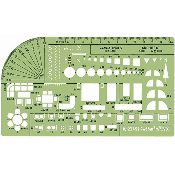 sjabloon Linex 1258S architectuur sjabloon 1:100