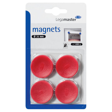 magneet Legamaster 30mm  4stuks rood