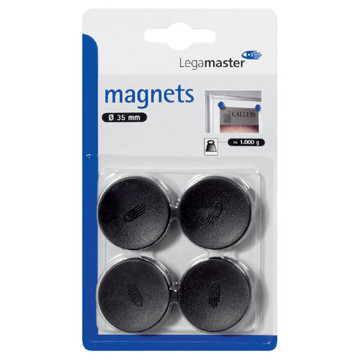 magneet Legamaster 35mm  4stuks zwart