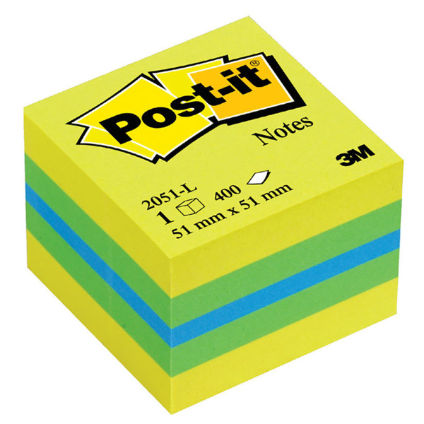 memoblok 3M Post-it  51x51mm minikubus lemon