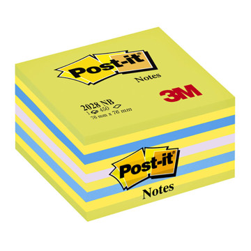 memoblok 3M Post-it  76x76mm 2028-NB neon 5 kleuren