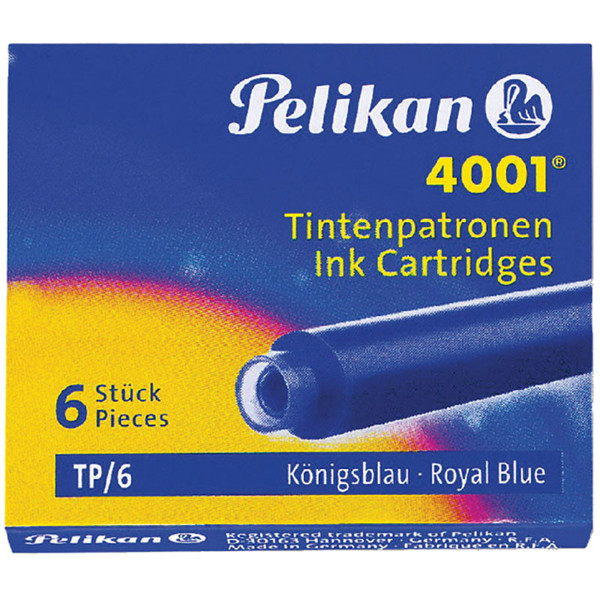 Pelikan inktpatronen 4001 blauw         - 6stuks