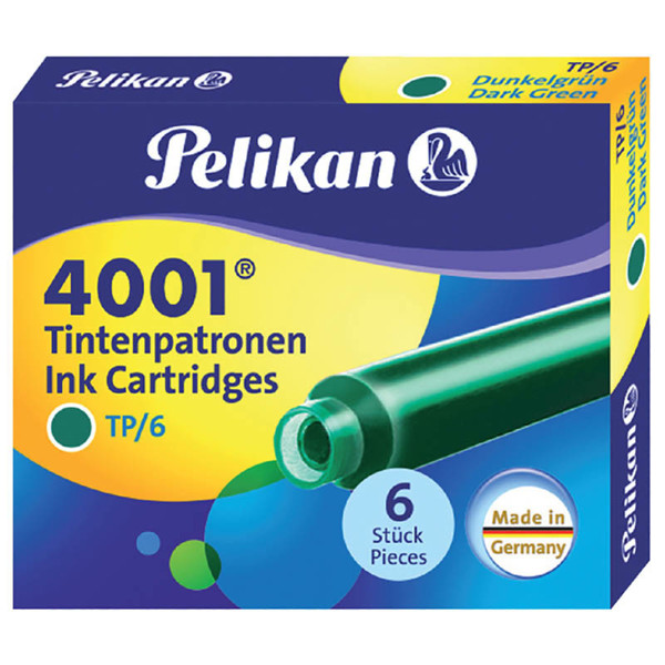 Pelikan inktpatronen 4001 groen         - 6stuks