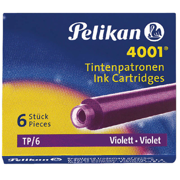 Pelikan inktpatronen 4001 violet        - 6stuks