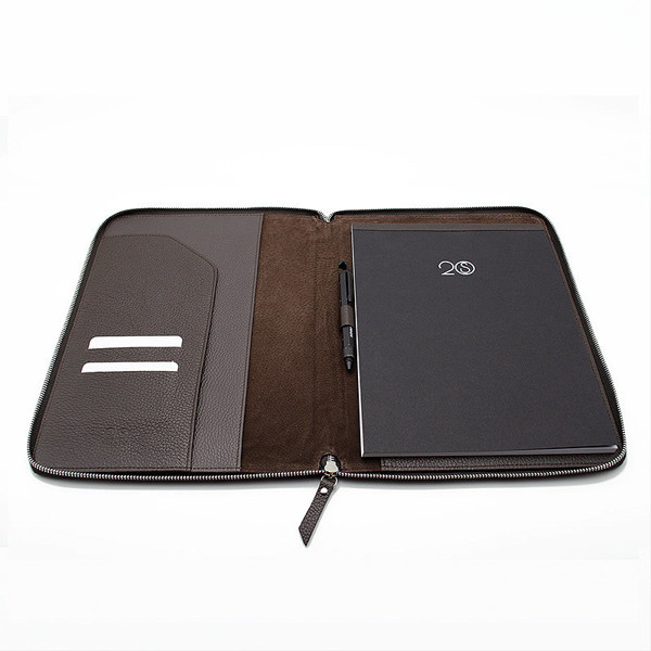 20S Clipboard Zip Around Dark Brown