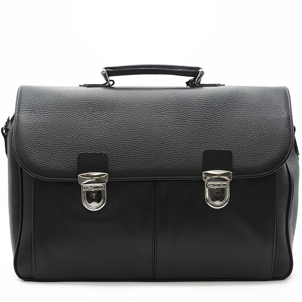 20S Briefcase Double Pocket Black