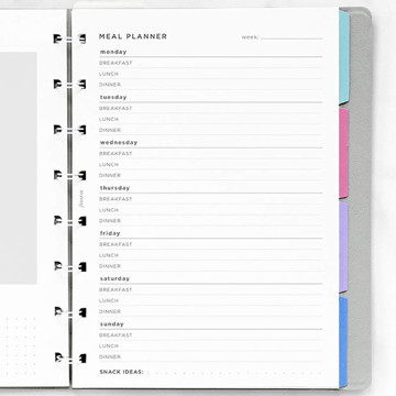 notitieboek Filofax Notebook A5  interieur Meal Planner