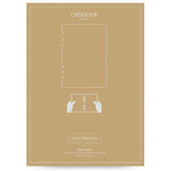 notitieboek Filofax Clipbook A5  interieur plain pages