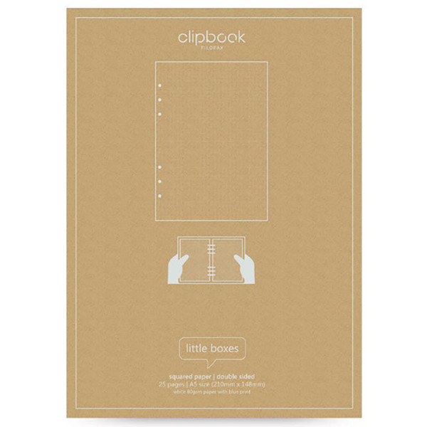 notitieboek Filofax Clipbook A5  interieur squared pages