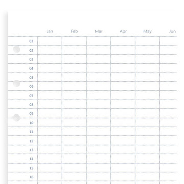 notitieboek Filofax Clipbook Personal  interieur undated year planner