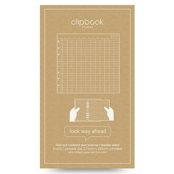 notitieboek Filofax Clipbook Personal  interieur undated year planner