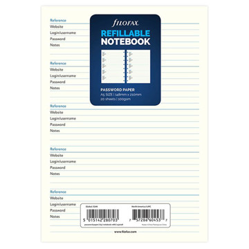 notitieboek Filofax Notebook A5  interieur password paper