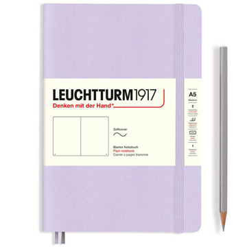 LEUCHTTURM1917 Medium A5 Softcover Smooth Colour notitieboek Lilac blanco