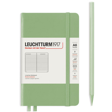 LEUCHTTURM1917 Pocket A6 notitieboek Sage gelijnd