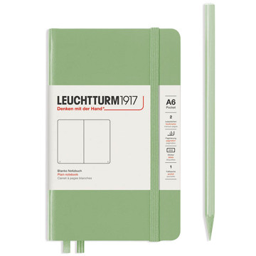 LEUCHTTURM1917 Pocket A6 notitieboek Sage blanco