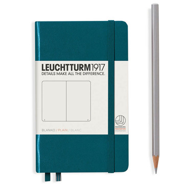 LEUCHTTURM1917 Pocket A6 notitieboek Pacific Green blanco