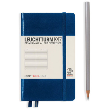 LEUCHTTURM1917 Pocket A6 notitieboek Navy gelijnd