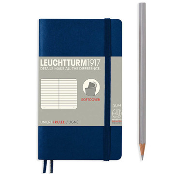 LEUCHTTURM1917 Pocket A6 Softcover notitieboek Navy gelijnd