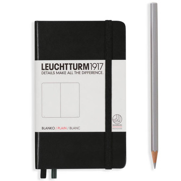 LEUCHTTURM1917 Pocket A6 notitieboek Black blanco