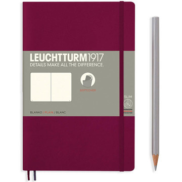 LEUCHTTURM1917 Paperback A6+ Softcover notitieboek Port Red blanco