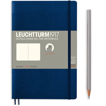 LEUCHTTURM1917 Paperback A6+ Softcover notitieboek Navy blanco