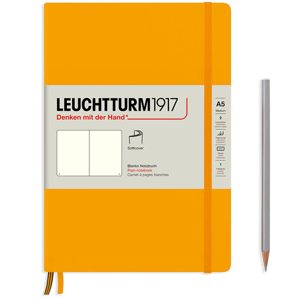 LEUCHTTURM1917 Medium A5 Softcover notitieboek Rising Sun blanco