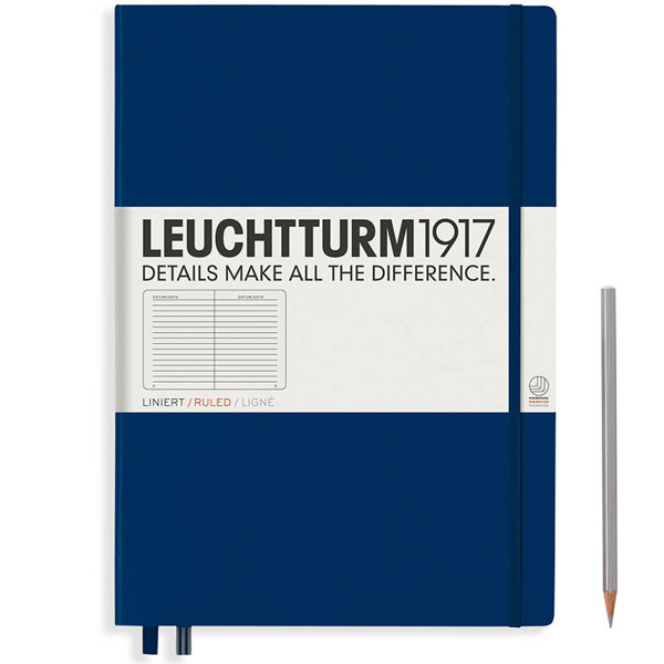 LEUCHTTURM1917 Master Classic A4+ notitieboek Navy gelijnd