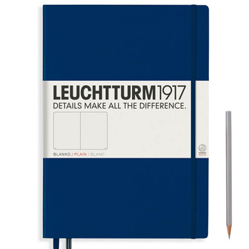 LEUCHTTURM1917 Master Classic A4+ notitieboek Navy blanco