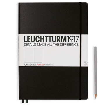 LEUCHTTURM1917 Master Classic A4+ notitieboek Black dotted