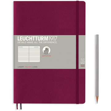 LEUCHTTURM1917 Composition B5 Softcover notitieboek Port Red gelijnd